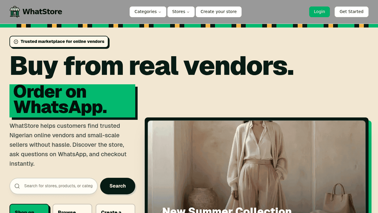 Whatstore — WhatsApp Commerce Platform preview